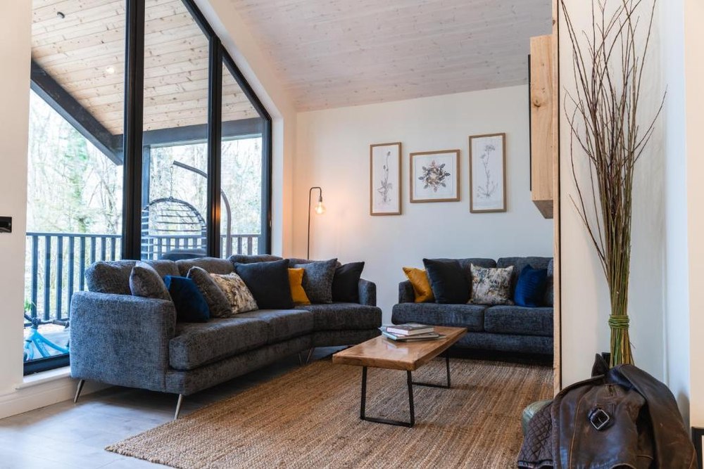 Open-plan living inside a Drumhierny chalet